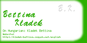 bettina kladek business card